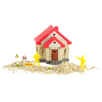 Piasek dla dzieci 750g domek foremki figurki zestaw kreatywny