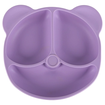 Naczynia silikonowe dla dzieci zestaw 8 elementów fioletowe
