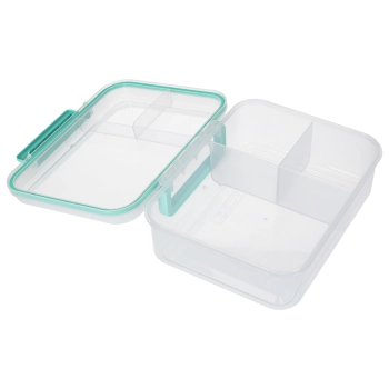 Lunch box śniadaniówka pudełko śniadaniowe z przegródkami dzielone 2200ml miętowe