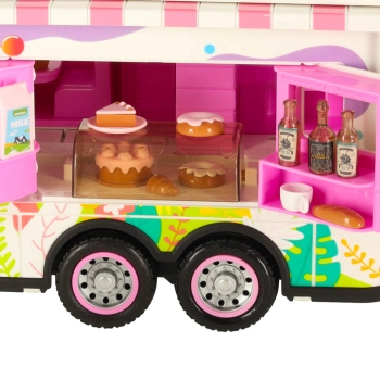 Kamper zdalnie sterowany na pilota samochód kempingowy auto 2,4GHz dźwięki światła akcesoria różowy