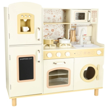 Kuchnia dla dzieci drewniana kran z wodą dźwięki światła 90cm