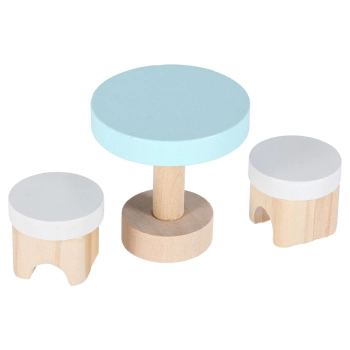 Domek dla lalek w walizce akcesoria drewniane mebelki