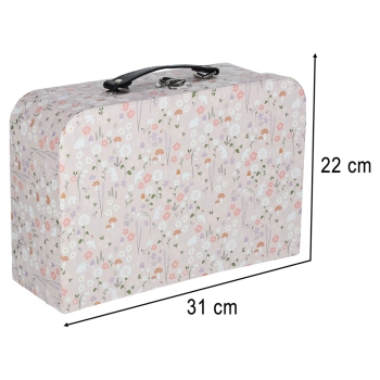 Domek dla lalek w walizce akcesoria drewniane mebelki