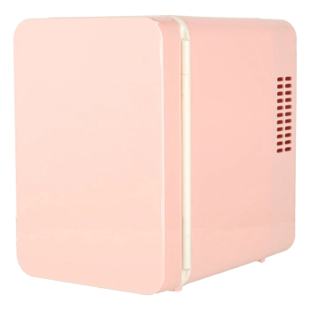 Lodówka turystyczna elektryczna samochodowa mini na jedzenie kosmetyki grzanie chłodzenie 2w1 4L różowa