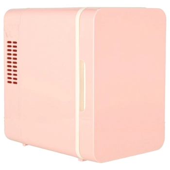 Lodówka turystyczna elektryczna samochodowa mini na jedzenie kosmetyki grzanie chłodzenie 2w1 4L różowa