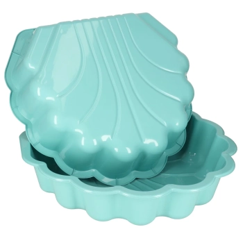 Piaskownica zamykana basen Muszelka Twins podwójna 2w1 160x87,5x19,5cm miętowa