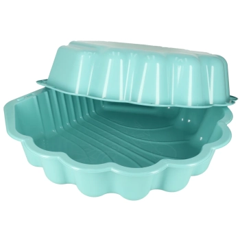 Piaskownica zamykana basen Muszelka Twins podwójna 2w1 160x87,5x19,5cm miętowa