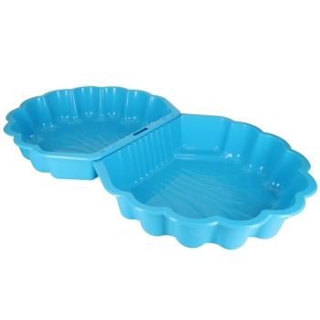 Piaskownica zamykana basen Muszelka Twins podwójna 2w1 160x87,5x19,5cm niebieska