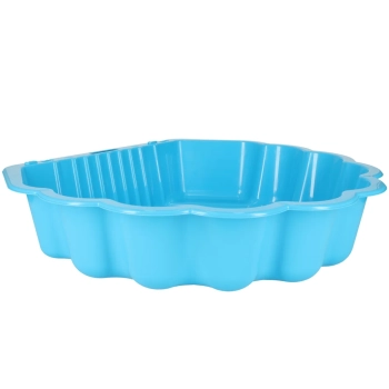 Piaskownica zamykana basen Muszelka Twins podwójna 2w1 160x87,5x19,5cm niebieska