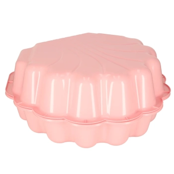 Piaskownica zamykana basen Muszelka Twins podwójna 2w1 160x87,5x19,5cm różowa