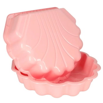 Piaskownica zamykana basen Muszelka Twins podwójna 2w1 160x87,5x19,5cm różowa