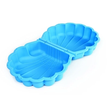 Piaskownica zamykana basen Muszelka podwójna 2w1 antypoślizgowe dno niebieska