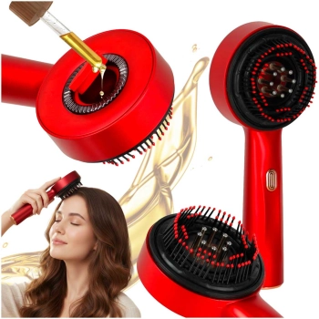 Szczotka do masażu głowy masażer pielęgnacja włosów czerwone światło aplikator olejków USB