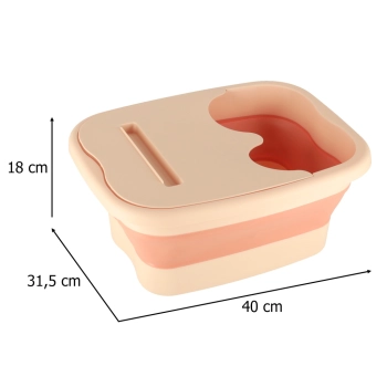 Miska do masażu mycia stóp nóg silikonowa składana wiadro z wypustkami