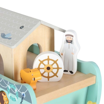 Sorter drewniany Lulilo Arka Noego statek zwierzątka 9 elementów