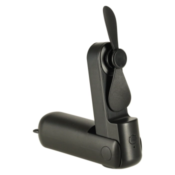 Wiatrak biurkowy wentylator mini ręczny składany wiatraczek przenośny USB czarny