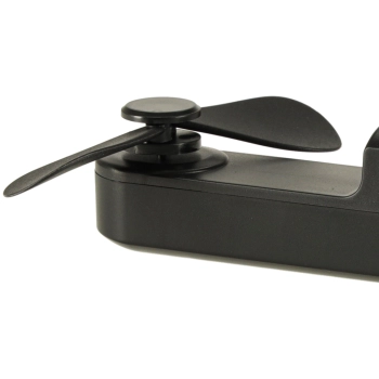 Wiatrak biurkowy wentylator mini ręczny składany wiatraczek przenośny USB czarny