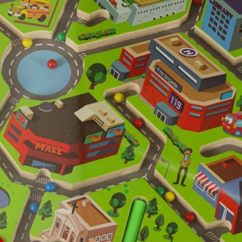 Gra labirynt magnetyczna planszowa drewniana do podróży duże miasto 2 graczy