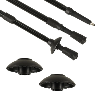 Kijki kije trekkingowe do nordic walking składane 2 sztuki czarne