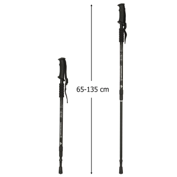 Kijki kije trekkingowe do nordic walking składane 2 sztuki czarne