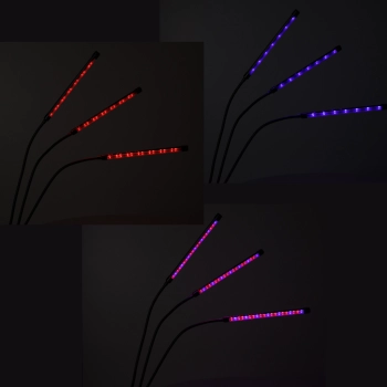 Lampa do roślin LED uprawy wzrostu panel 3 żarówki