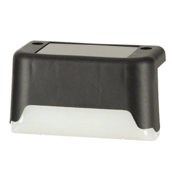 Lampa solarna schodowa ogrodowa zewnętrzna LED na schody czujnik zmierzchu 8 sztuk