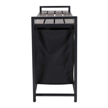 Kosz na pranie bieliznę 2 komory z półką blatem pojemnik loft 92l