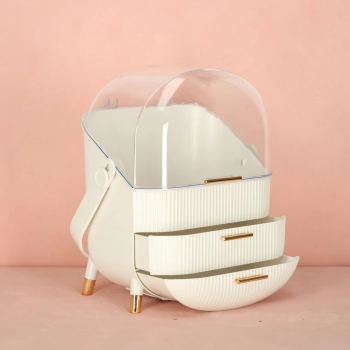 Szkatułka organizer na kosmetyki szafka biała