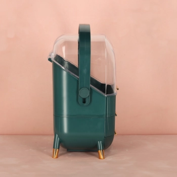 Szkatułka organizer na kosmetyki szafka zielona