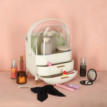 Szkatułka organizer na kosmetyki szafka biała