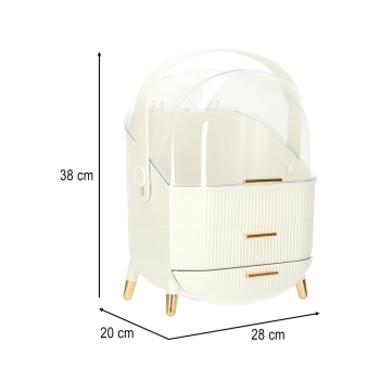 Szkatułka organizer na kosmetyki szafka biała