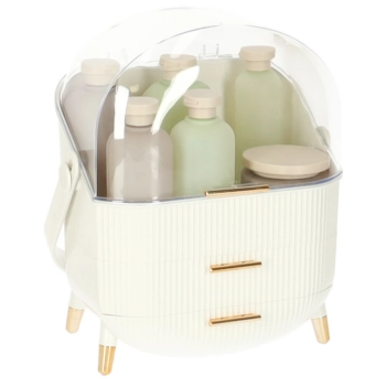 Szkatułka organizer na kosmetyki szafka biała