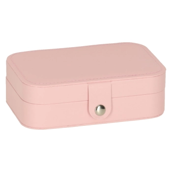 Szkatułka pudełko na biżuterię organizer różowy