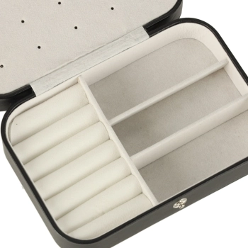 Szkatułka pudełko na biżuterię organizer czarny