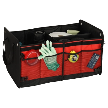 Organizer do bagażnika torba do samochodu czarny czerwony 58x37x32