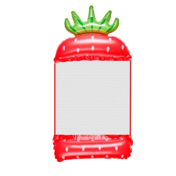 Materac dmuchany plażowy hamak wodny leżak fotel krzesło do pływania basenu truskawka