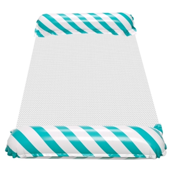 Materac dmuchany plażowy hamak wodny leżak fotel krzesło do pływania basenu niebieski