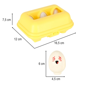 Układanka edukacyjna sorter dopasuj kształty jajka montessori zwierzątka 6 szt