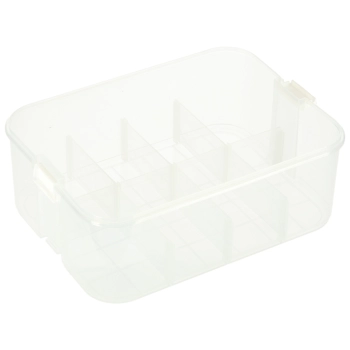 Organizer pudełko pojemnik na klocki zabawki drobiazgi z pokrywą przegródkami