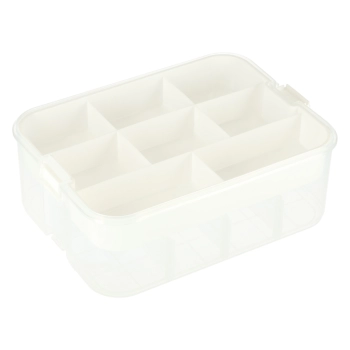 Organizer pudełko pojemnik na klocki zabawki drobiazgi z pokrywą przegródkami