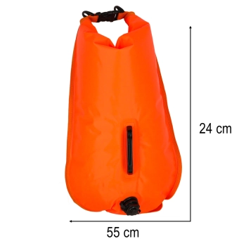 Bojka do pływania boja asekuracyjna ratunkowa pływacka sucha kieszeń gwizdek 28l