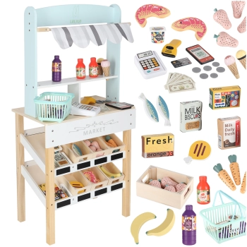 Market drewniany LULILO Melo stragan supermarket z kasą