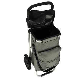 Wózek torba na zakupy na kółkach ze stelażem 100cm szary