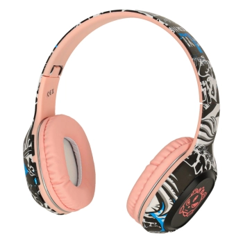 Słuchawki bezprzewodowe nauszne Bluetooth RGB Gaming Sport 200mAh różowe