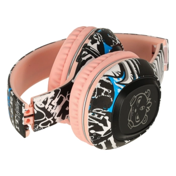 Słuchawki bezprzewodowe nauszne Bluetooth RGB Gaming Sport 200mAh różowe