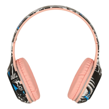 Słuchawki bezprzewodowe nauszne Bluetooth RGB Gaming Sport 200mAh różowe