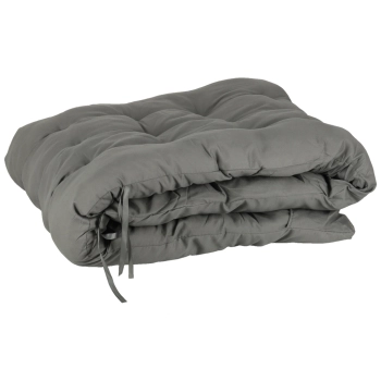 Leżak ogrodowy LUARO fotel składany turystyczny z poduszką szary