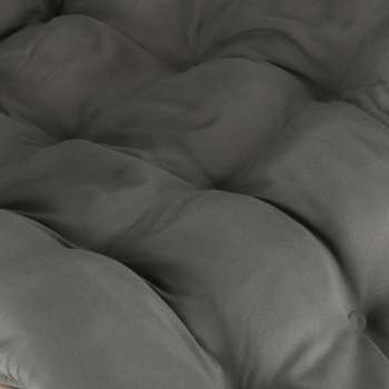 Leżak ogrodowy LUARO fotel składany turystyczny z poduszką szary