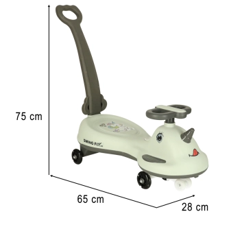 Jeździk grawitacyjny LED Swing FIX S1 skuter z rączką szary max 65kg