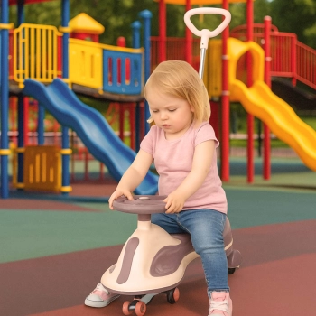 Jeździk grawitacyjny LED Swing FIX S2 skuter z rączką fioletowy max 100kg